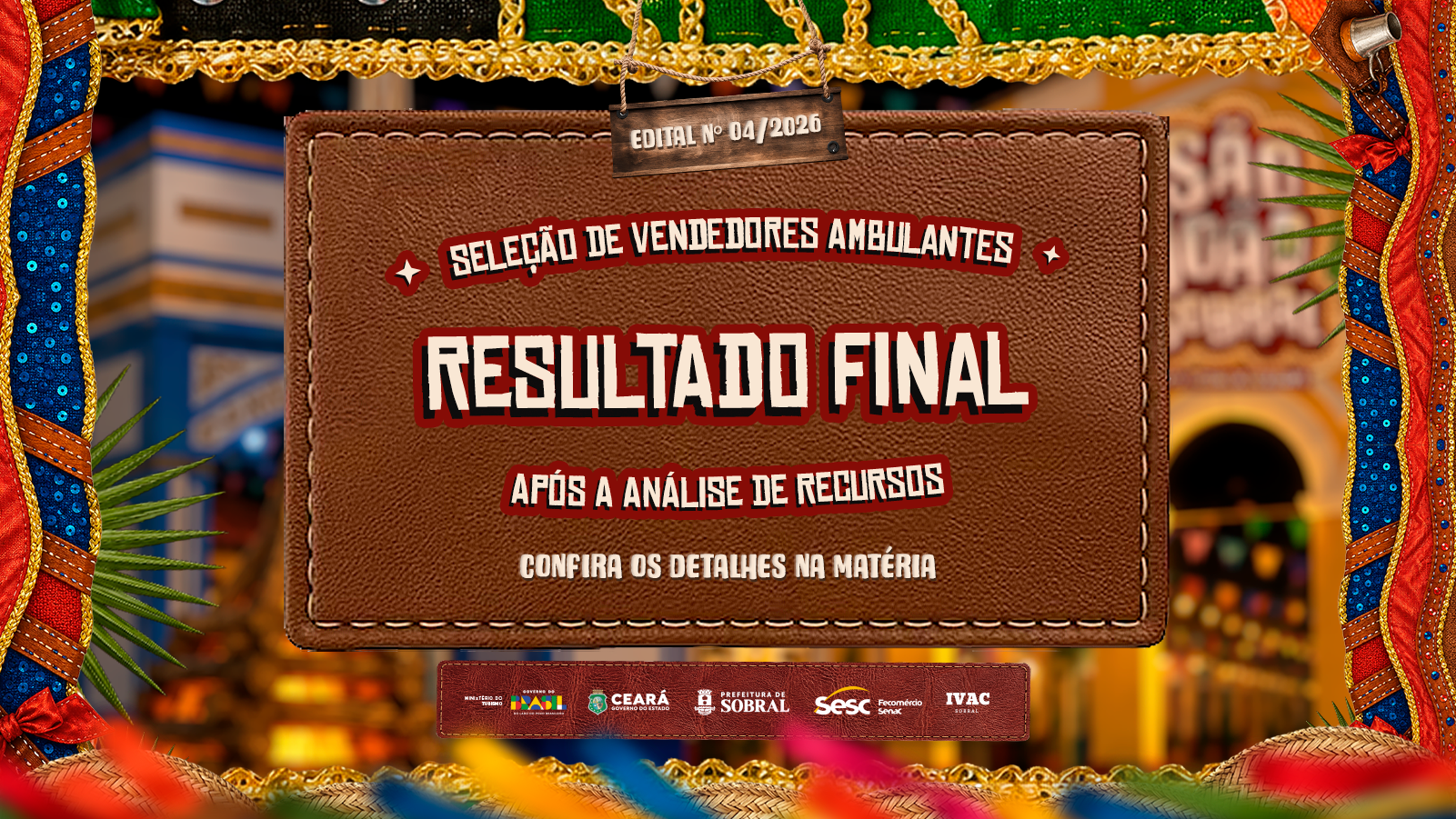 Prefeitura de Sobral divulga o resultado final da seleção de vendedores ambul...