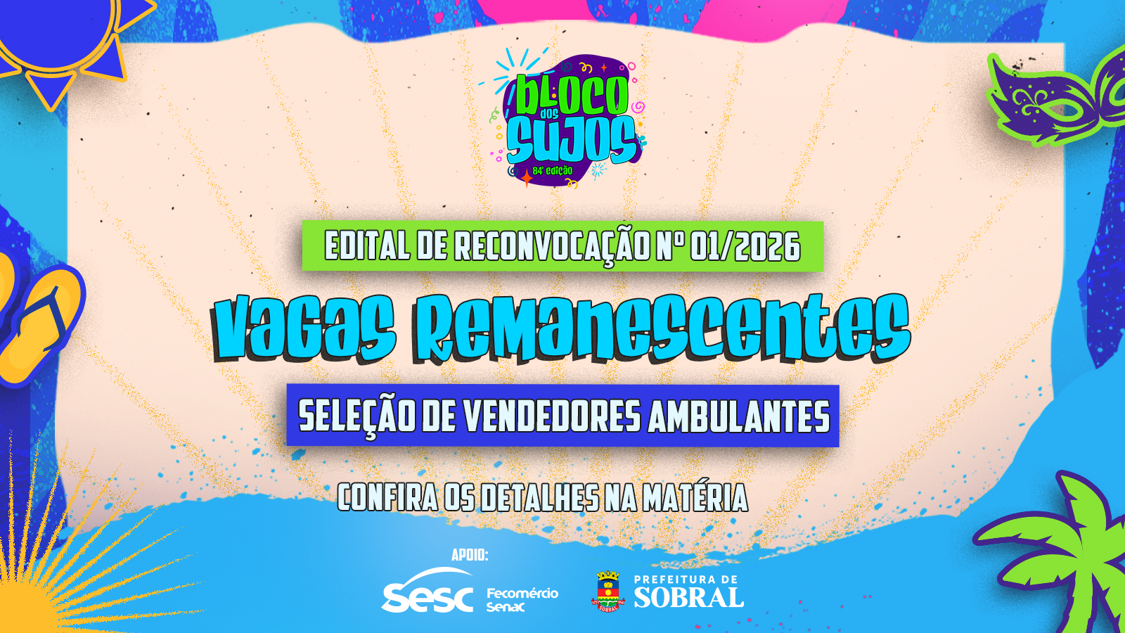 Prefeitura de Sobral divulga Edital de Reconvocação de vagas remanescentes pa...